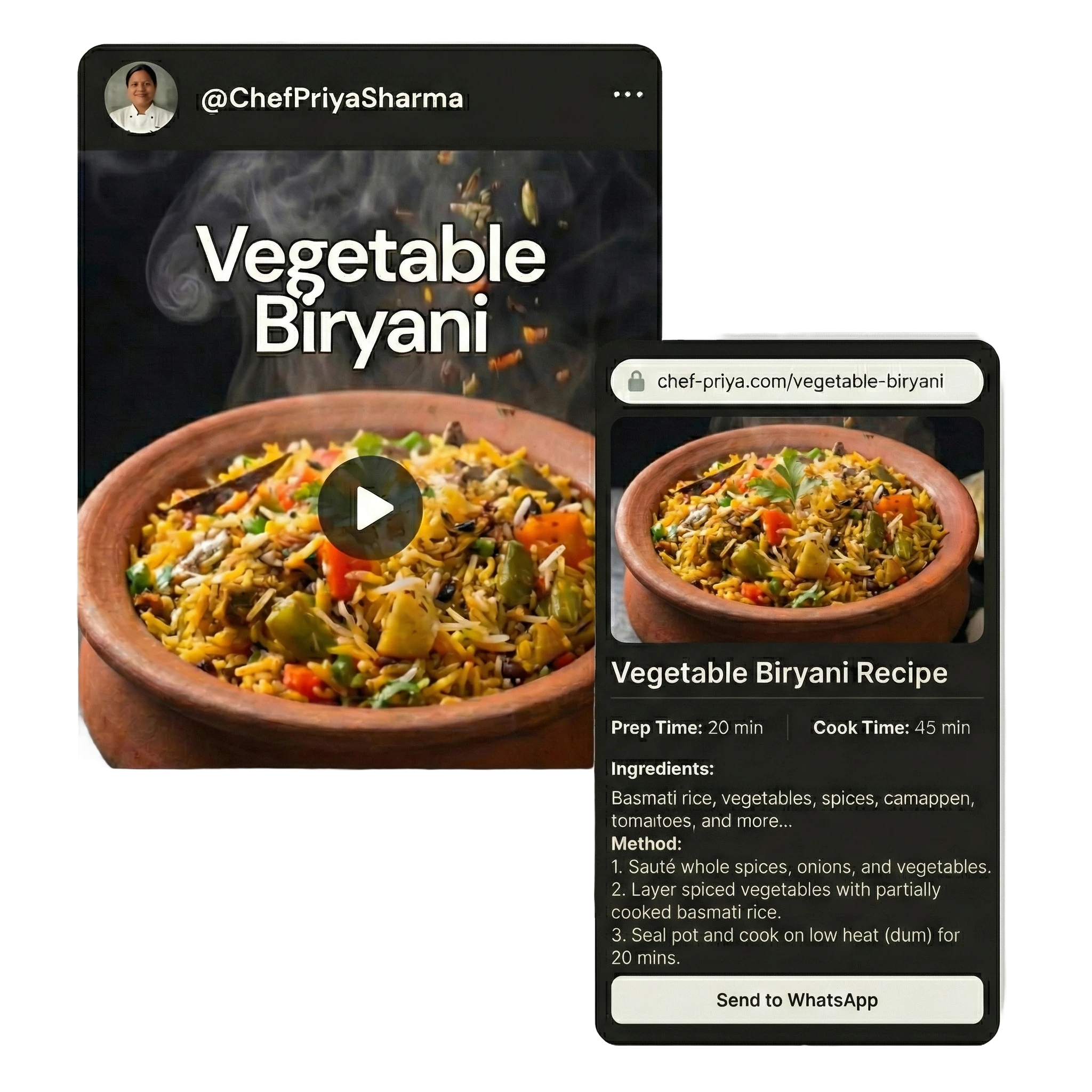 Create recipe webpage feature - automated recipe page generation